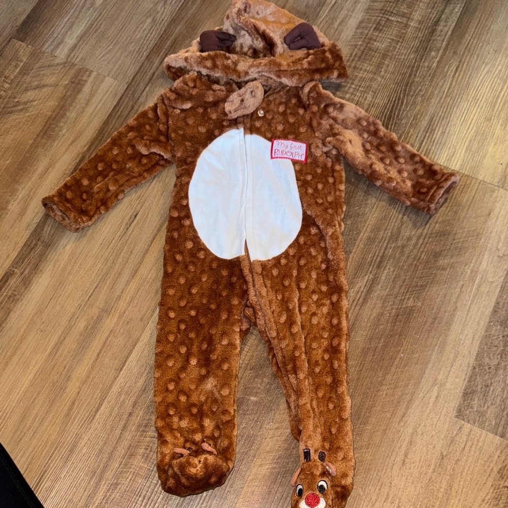 Brown Reindeer Kids Bodysuit